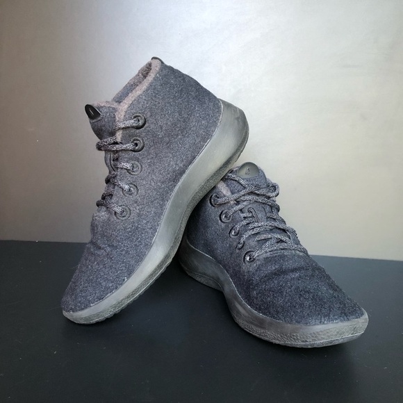 Allbirds Wool Runner-up Mizzles High Top Wool Sneakers Charcoal Black Women’s 8 - Picture 1 of 9